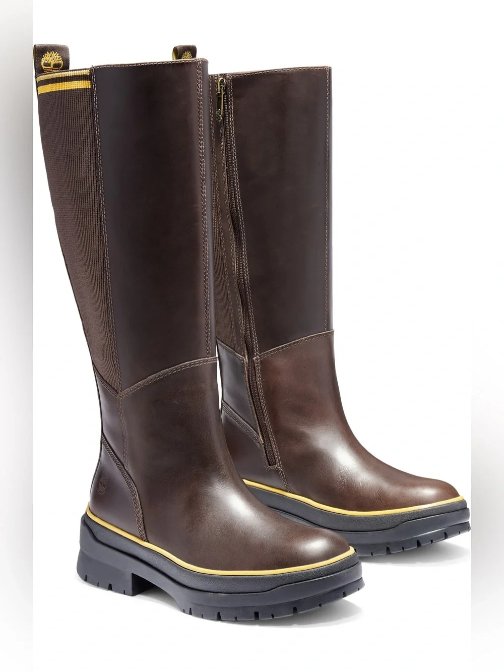 Timberland Malynn Waterproof Tall Boots – Dark Brown Leather Women’s Size 10